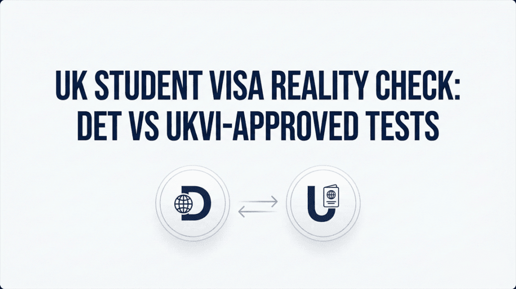 UK Student visa reality check DET vs UKVI-approved tests