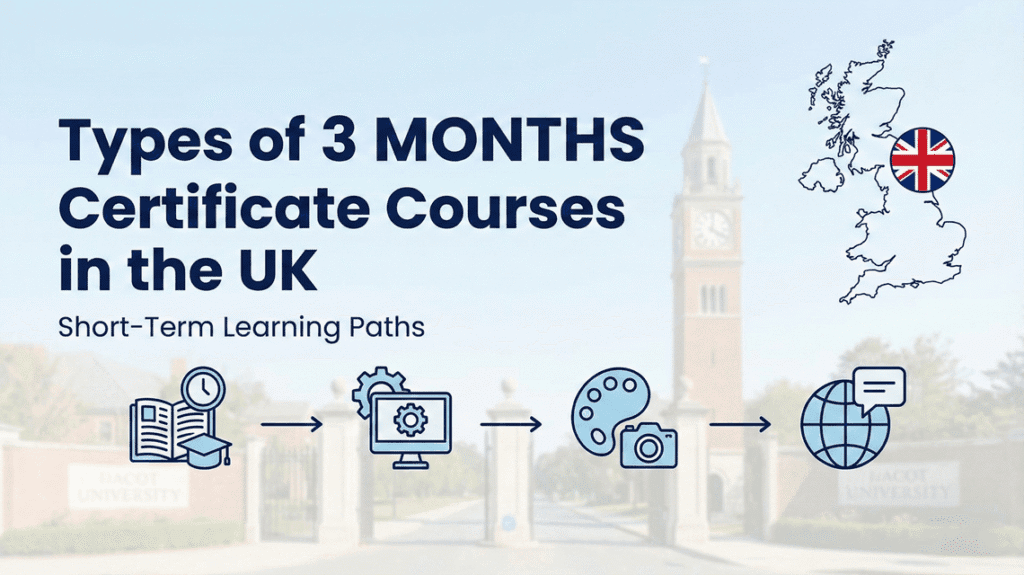 Types of 3 months certificate courses in the UK