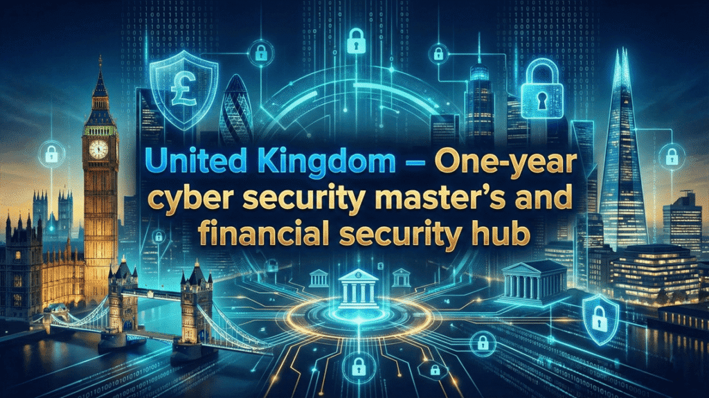 United Kingdom – One-year cyber security master’s and financial security hub