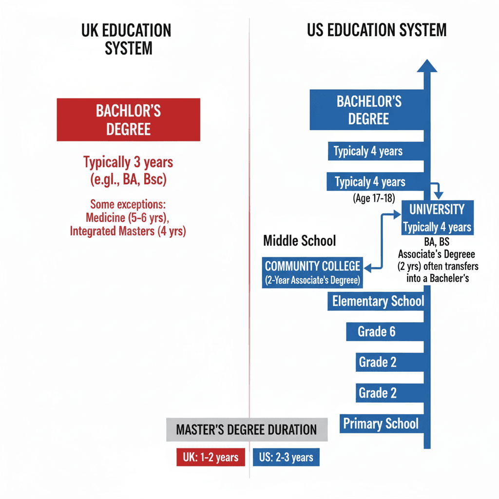Degree Duration Table (3 year BABSc vs 4 year BABS)